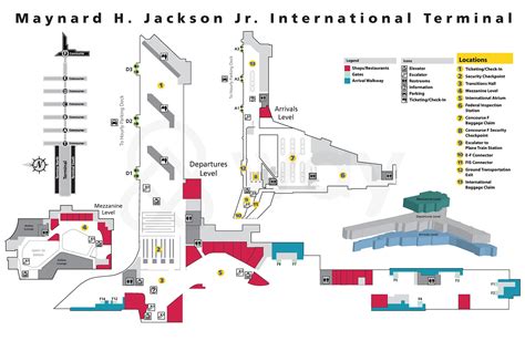 Atlanta Airport Terminal Map - Atlanta Airport Food, Shops Guide