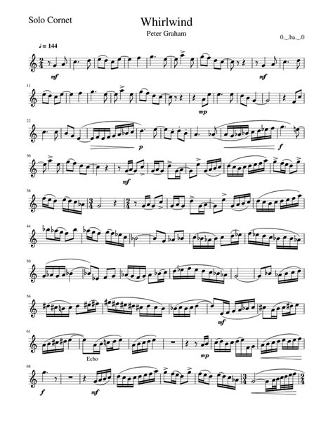 Whirlwind for Cornet Sheet music for Cornet (Solo) | Musescore.com