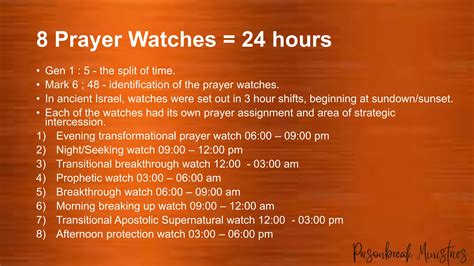 The 8 Prayer watches | PPT | Free Download