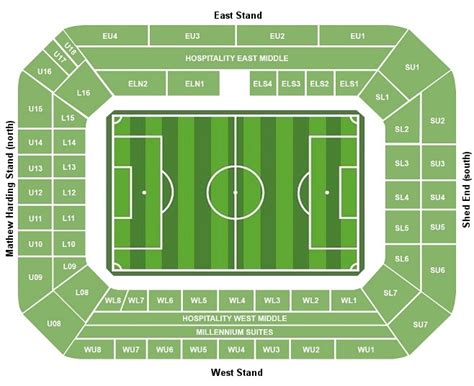 Stamford bridge seating plan shed end