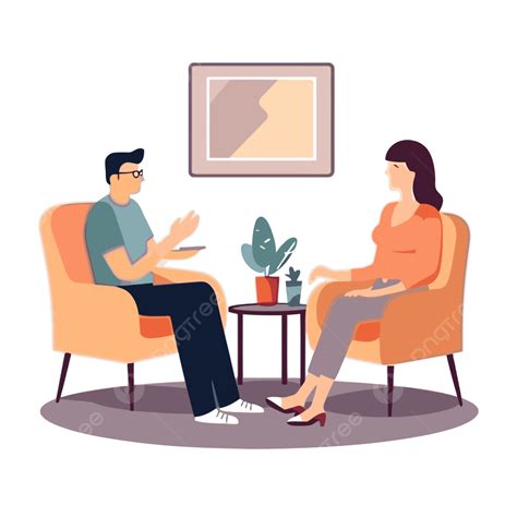 Counseling Clipart Man And Woman Having Psychological Discussions ...