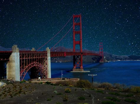 Bridge, night, sky, star, america - free image from needpix.com