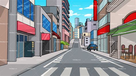 City Street At Night Background Cartoon Clipart Vector Friendlystock ...