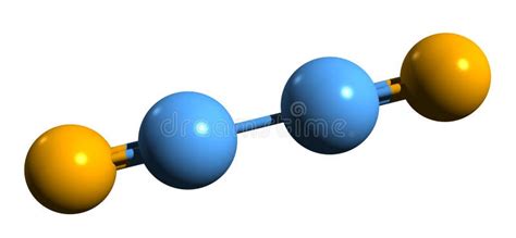 3D Image of Cyanogen Skeletal Formula Stock Illustration - Illustration ...