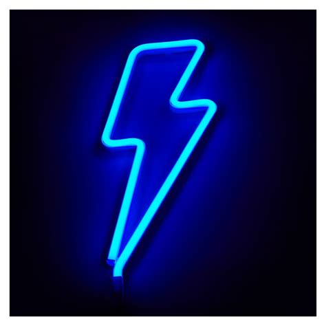 Neon Lightning Bolt Light Blue | Blue neon lights, Neon wallpaper, Blue ...