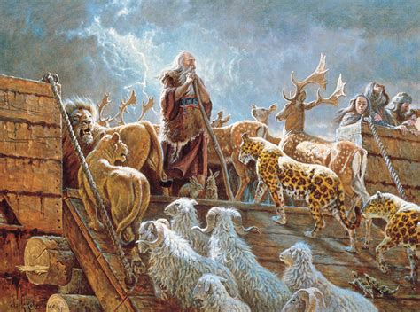 Noah and the Ark with Animals (The Lord Fulfilleth All His Words)