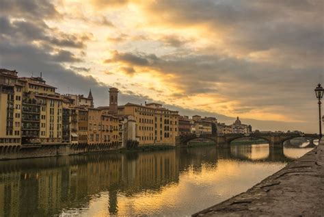 Arno River, Sunset, Florence, Italy, architecture, built structure free ...