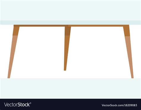 White coffee table cartoon Royalty Free Vector Image