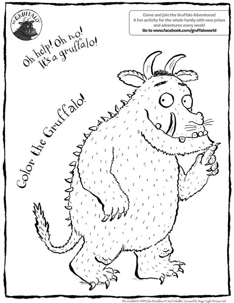 Adorable coloring sheet for The Gruffalo! | The gruffalo, Gruffalo ...