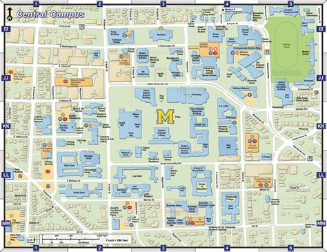 Michigan University Campus Map