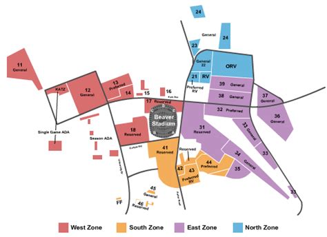 Penn State Football Parking Map - Maping Resources