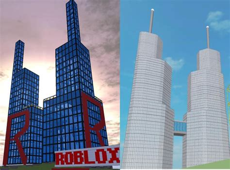 I just remade the roblox hq towers in studio : roblox