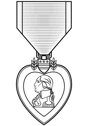 Purple Heart Medal coloring page | Free Printable Coloring Pages