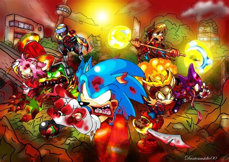 Sonic Zombies by *Dantemustdie00 | Creepy drawings, Sonic art, Sonic