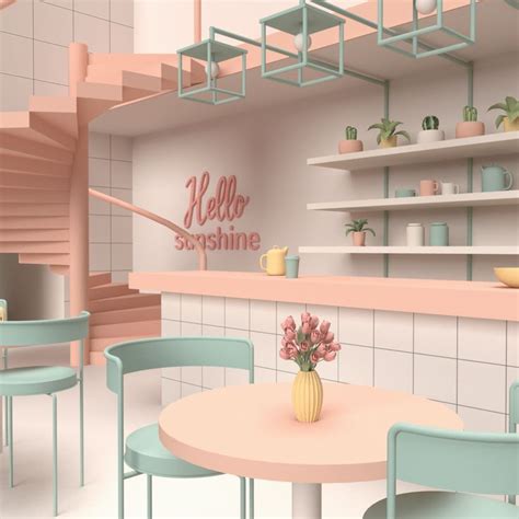 Pastel Interior by 3D Artist Anu Manohar