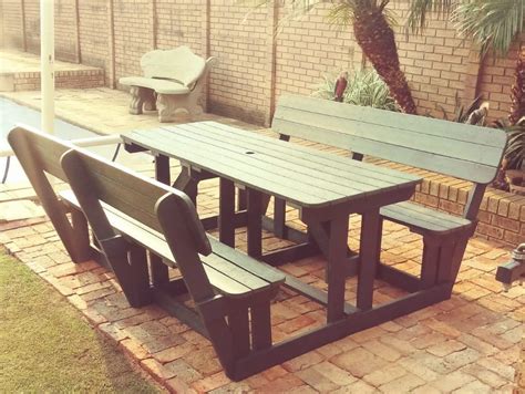 Recycled Plastic Picnic Bench With Back - OTD Furniture Cape Town