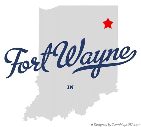 Map of Fort Wayne, IN, Indiana