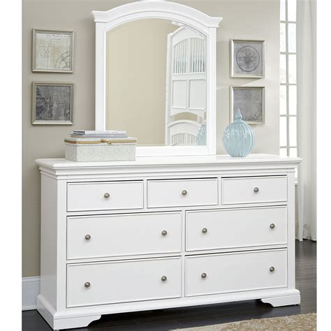 NE Kids Walnut Street White Wood 7-drawer Dresser with Mirror (7 Drawer ...