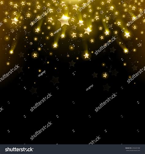 Salute Gold Stars On Black Background Stock Illustration 235043188 ...