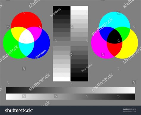 Monitor Calibration Color Test Chart Rgb: ภาพประกอบสต็อก 20015650 ...