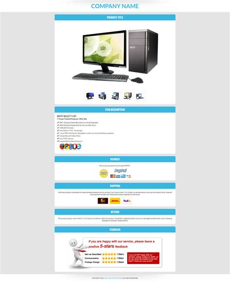 eBay Listing HTML Template, eBay Auction Templates, eBay Listing ...