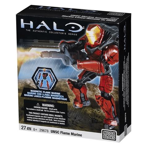 Mega Bloks Halo Wars Metal UNSC Flame Marine (RED)