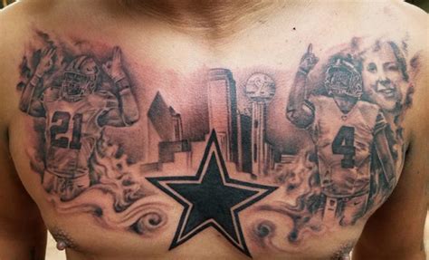 Megafan Covers His Body in Cowboys Tattoos