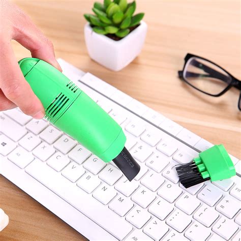 Prolriy Mini Computer Vacuum USB Keyboard Cleaner PC Laptop Brush Dust ...