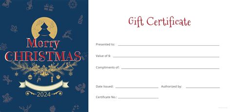 Free Christmas Gift Certificate Template in Adobe Illustrator ...