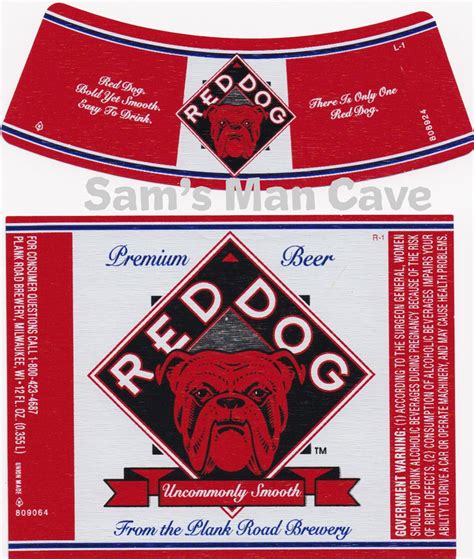 Red Dog Beer Label