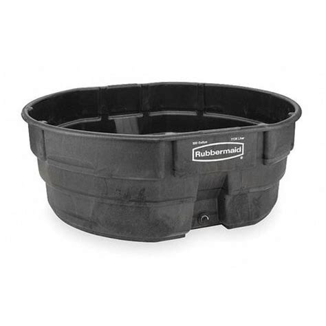 Rubbermaid 300 Gallon Black Resin Stock Tank with Drain Plug - Walmart ...