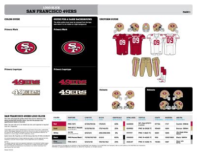 San Francisco 49ers Colors | Sports Teams Colors | U.S. Team Colors