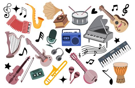 Set of Musical Instruments Graphic by etinurhayati0586 · Creative Fabrica