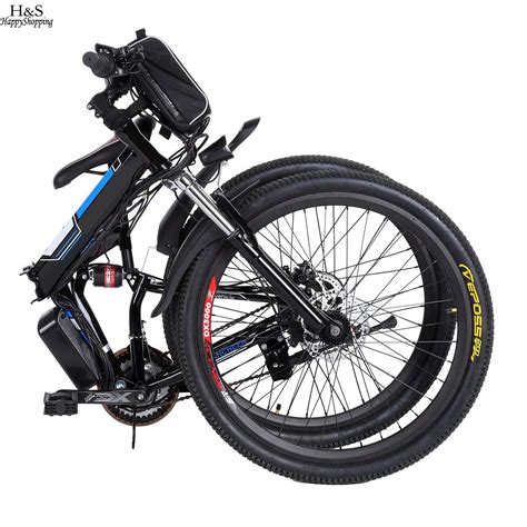 Electric Bike for Adults, 26″ Foldable Electric Mountain Bike, E-Bike ...