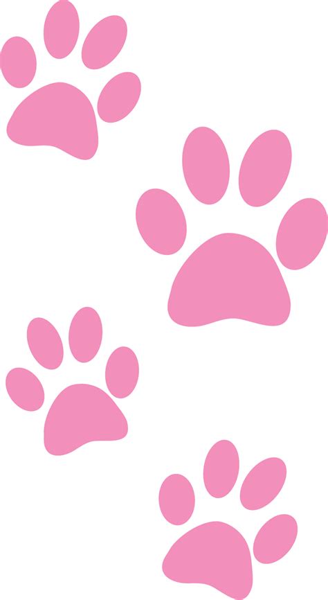 Pink Paw Print Clip Art - ClipArt Best