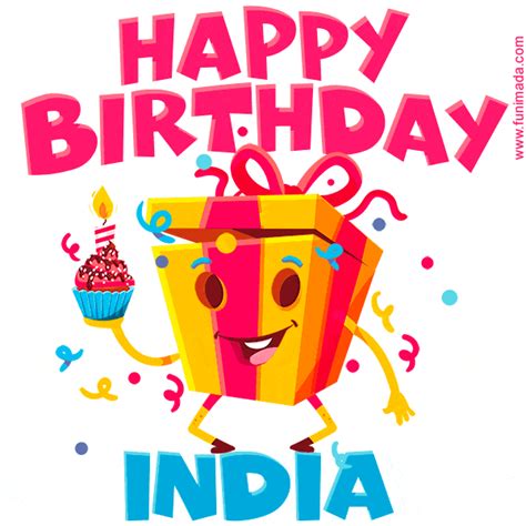 Funny Happy Birthday India GIF | Funimada.com