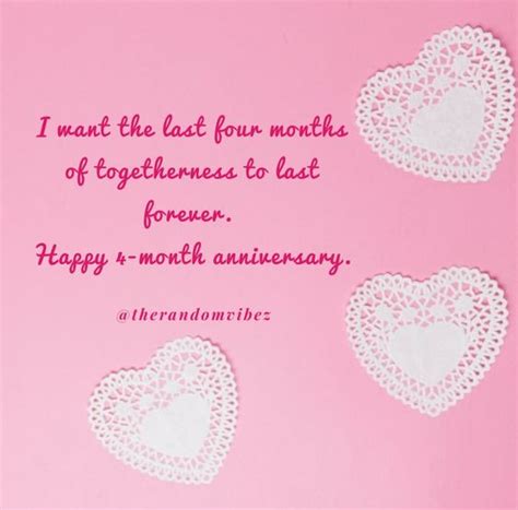 60 Best 4 Month Anniversary Messages, Quotes, And Wishes – The Random Vibez