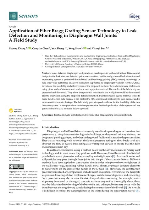 (PDF) Application of Fiber Bragg Grating Sensor Technology to Leak ...