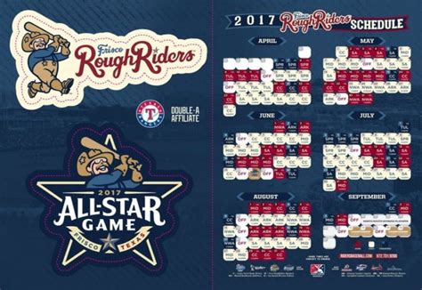 Frisco RoughRiders 2017 Promotional Stadium Giveaways - Stadium ...