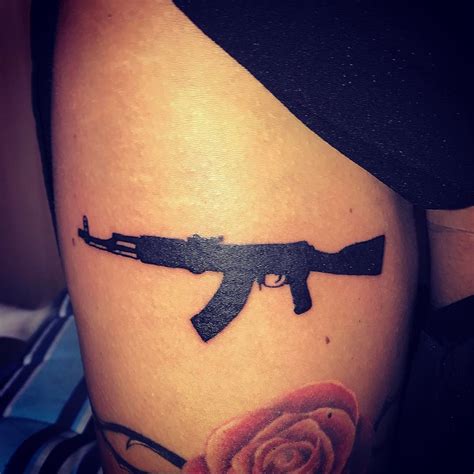 Gun Thigh Tattoos Designs, Ideas and Meaning - Tattoos For You