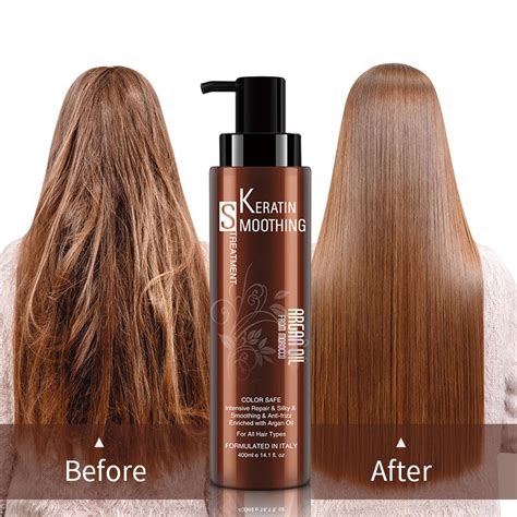 Nuspa Anti-Split Ends Argan Oil Keratin Smoothing Treatment 400ml ...