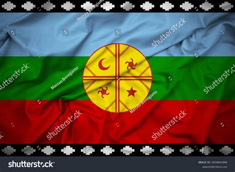 Mapuche Flag Wenufoye Symbol Mapuche Communities Stock Photo 2058662969 ...