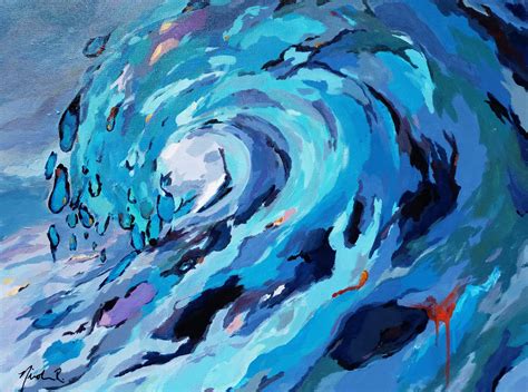 Wave paintings abstract wave art beach art oil paintings | Etsy