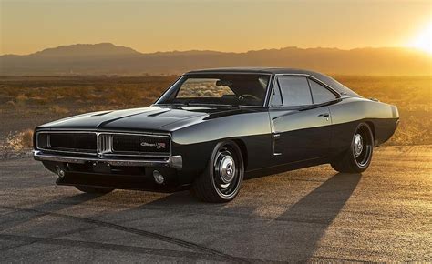 NYDN_1969-Dodge-Charger-RT-Black-Front-Quarter-Sunset # ...