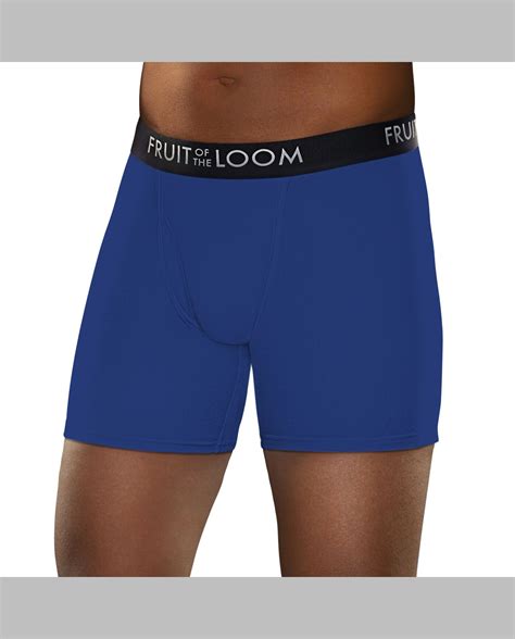 Fruit of the Loom Premium Breathable Cotton Mesh Men's Boxer Briefs, 3 ...