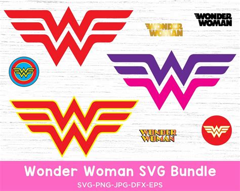 WONDER WOMAN Logo Wonder Woman Svg Bundle Wonder Woman - Etsy