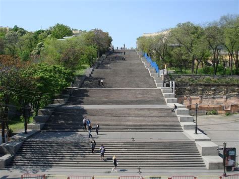 The Potemkin Stairs, is a giant stairway in Odessa, Ukraine. The stairs ...