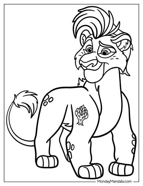 The Lion Guard Coloring Pages For Kids Coloring Bunga From The Lion ...