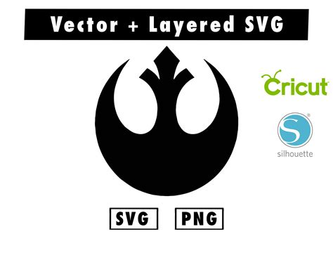 Star Wars Rebel Alliance Symbol SVG & PNG files for cricut m - Inspire ...