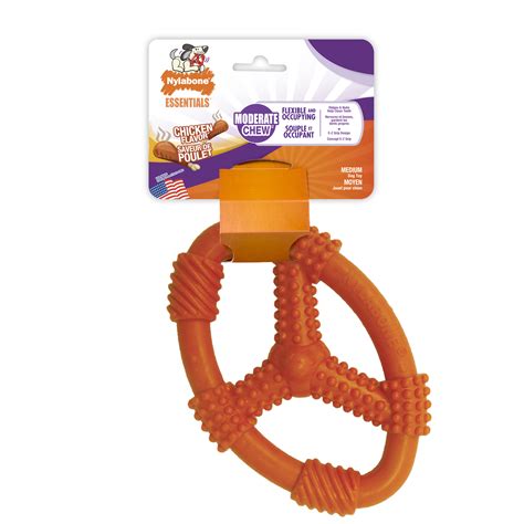 Nylabone Moderate Chew Flexible Oval Ring Dog Chew Toys, Medium ...